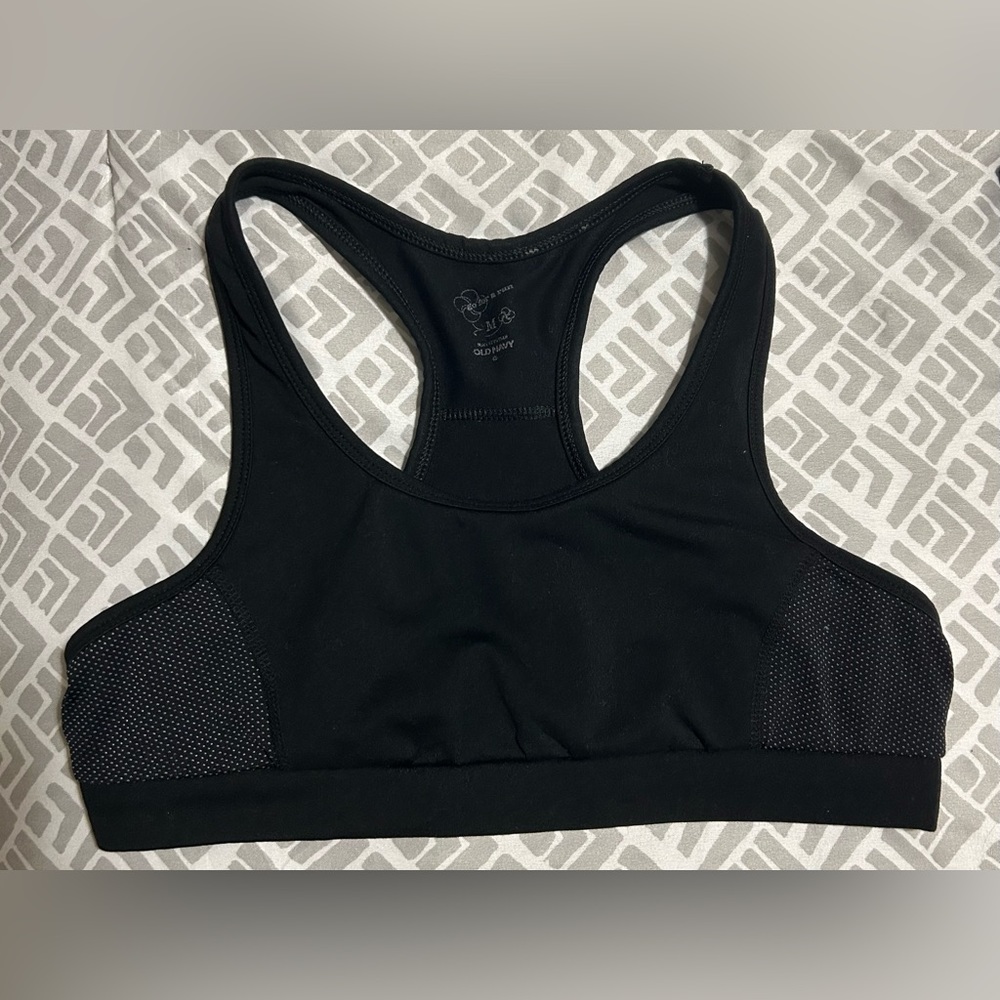 💰2/$10 used Old Navy Black Sports Bra- size s/m